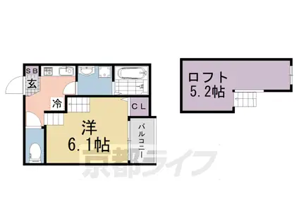 京阪電気鉄道京阪線 藤森駅 徒歩11分 2階建 築1年(1K/2階)の間取り写真