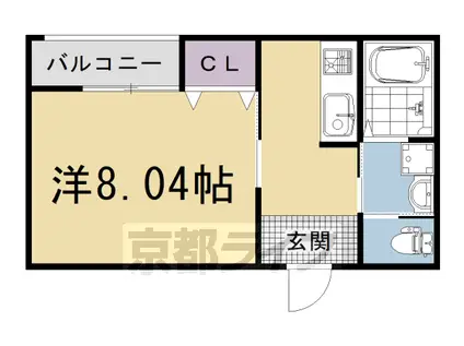 MESA VERDE 京都仁和寺街道(1K/1階)の間取り写真