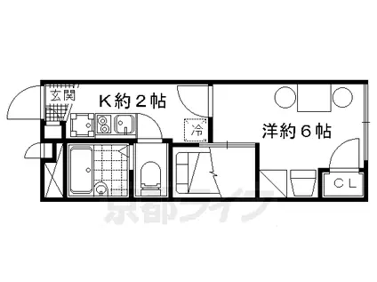 レオパレス石塚(1K/2階)の間取り写真