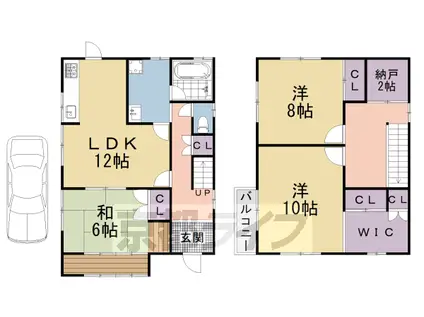 京都市東西線 山科駅 徒歩15分 2階建 築32年(3SLDK)の間取り写真
