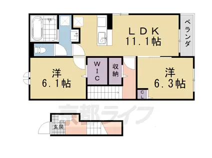 エル・ソラーレⅡ(2LDK/2階)の間取り写真