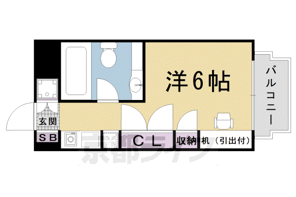 片町線 長尾駅(大阪) 徒歩23分 7階建 築34年(1K/3階)の間取り写真