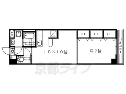 片町線 藤阪駅 徒歩13分 2階建 築20年(1LDK/1階)の間取り写真