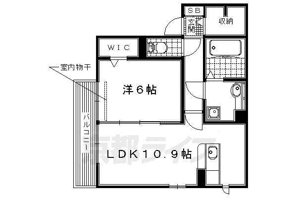 片町線 藤阪駅 徒歩14分 2階建 築13年(1LDK/1階)の間取り写真
