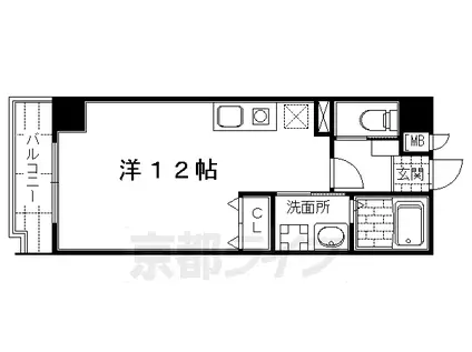 ウイング白川(1K/2階)の間取り写真
