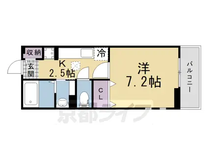 京阪電気鉄道京阪線 樟葉駅 徒歩23分 2階建 築12年(1K/1階)の間取り写真