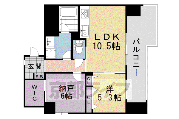京阪電気鉄道交野線 宮之阪駅 徒歩4分 8階建 築13年(1SLDK/7階)の間取り写真