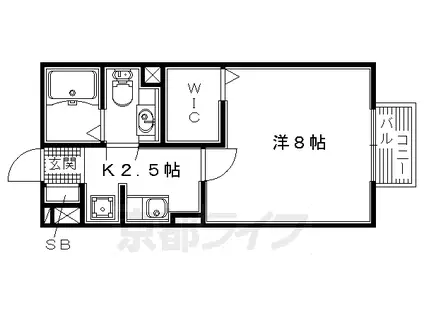 京阪電気鉄道交野線 宮之阪駅 徒歩33分 2階建 築20年(1K/1階)の間取り写真