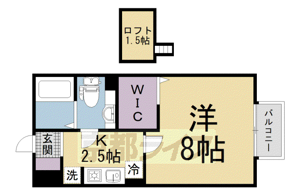 SOLEAD TANIMURA(1K/2階)の間取り写真