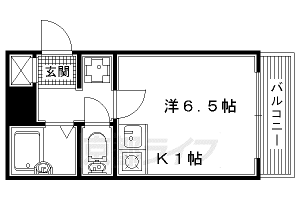 京阪電気鉄道京阪線 枚方市駅 徒歩10分 2階建 築41年(1K/1階)の間取り写真