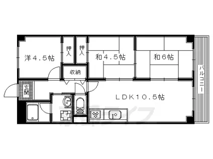 サニーヒル長坂(3LDK/1階)の間取り写真