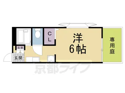 京阪電気鉄道京阪線 枚方市駅 徒歩6分 2階建 築31年(1K/1階)の間取り写真