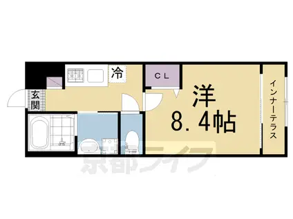 京阪電気鉄道交野線 交野市駅 徒歩17分 2階建 築4年(1K/1階)の間取り写真