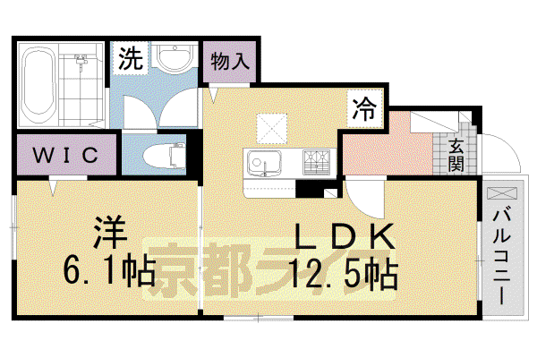 奈良線 玉水駅 徒歩14分 2階建 築2年(1LDK/1階)の間取り写真