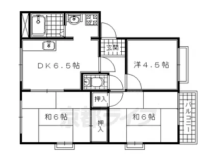 ファミールA・B(3DK/1階)の間取り写真