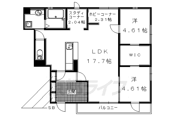 カスティ グイード(2LDK/1階)の間取り写真