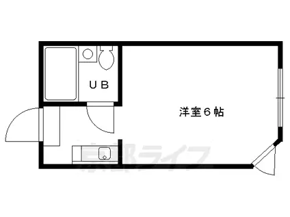 東海道本線 長岡京駅 徒歩5分 3階建 築41年(1K/2階)の間取り写真
