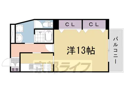 K&Cプラザ(1K/5階)の間取り写真