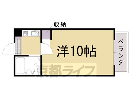 東海道本線 桂川駅(京都) 徒歩5分 5階建 築32年(1K/5階)の間取り写真
