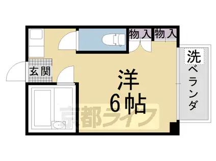 東海道本線 長岡京駅 徒歩5分 5階建 築38年(1K/2階)の間取り写真