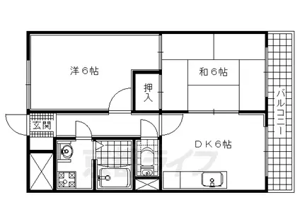 MPLAZA大住壱番館(2DK/4階)の間取り写真