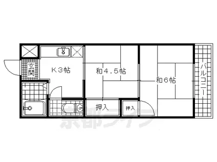 MPLAZA大住壱番館(1DK/4階)の間取り写真