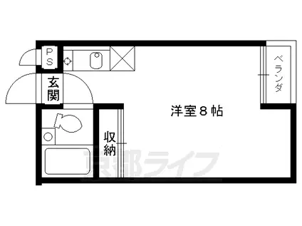 グリーンヒル稲荷(1K/1階)の間取り写真