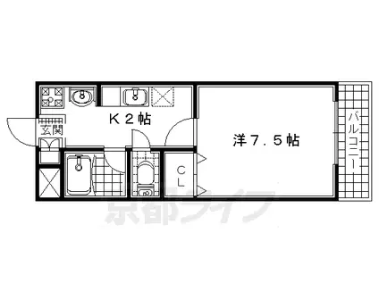 MPLAZA大住参番館(1K/4階)の間取り写真