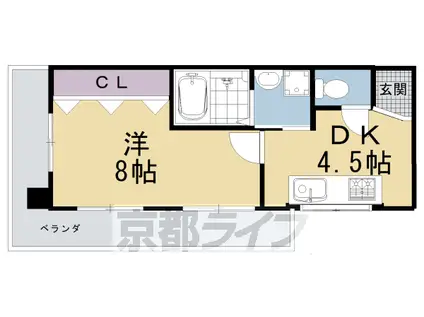 コーポラス中村(2DK/3階)の間取り写真