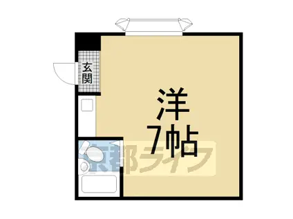 片町線 大住駅 徒歩3分 3階建 築39年(ワンルーム/1階)の間取り写真