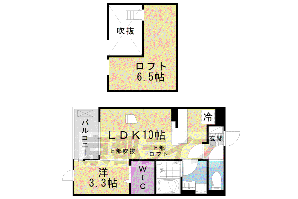 片町線 大住駅 徒歩11分 2階建 築9年(1LDK/2階)の間取り写真