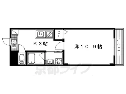 片町線 JR三山木駅 徒歩19分 4階建 築6年(1K/1階)の間取り写真