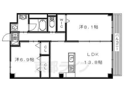 FRESA(2LDK/2階)の間取り写真