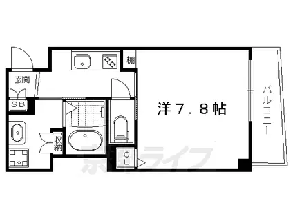SPEL IN KYO(1K/5階)の間取り写真