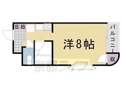 サンリーベプラザ(1K/4階)の間取り写真