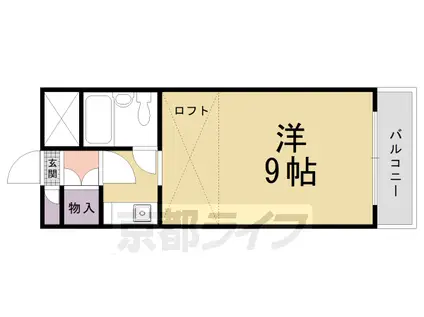 グランドハイツ津田(1K/3階)の間取り写真