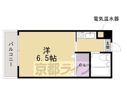 京阪電気鉄道京阪線 龍谷大前深草駅 徒歩3分 4階建 築29年(ワンルーム/2階)の間取り写真