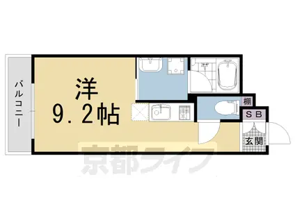 京都市烏丸線 烏丸御池駅 徒歩2分 11階建 築26年(ワンルーム/11階)の間取り写真