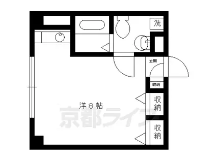 烏丸アネックス(ワンルーム/5階)の間取り写真