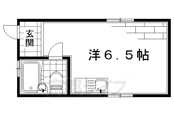 シェロ中書島(ワンルーム/1階)の間取り写真