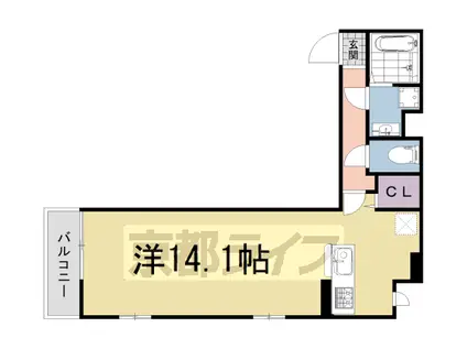 奈良線 城陽駅 徒歩10分 3階建 新築(ワンルーム/3階)の間取り写真
