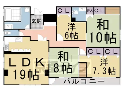アッシジ・イグジット(4LDK/4階)の間取り写真