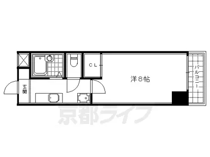 コモド・エスペシオ勝山(1K/5階)の間取り写真