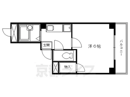 コモド・エスペシオ勝山(1K/6階)の間取り写真