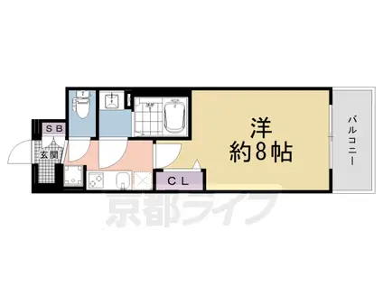 ソルテラス京都JUJO薫(1K/6階)の間取り写真