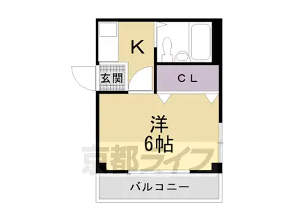 コーポセリバシー(1K/3階)の間取り写真