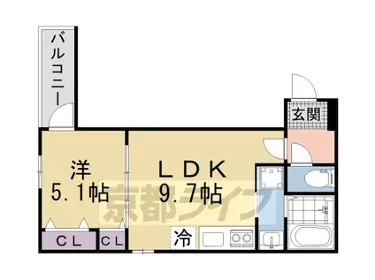 サンセレーノ MINAMI(1LDK/3階)の間取り写真