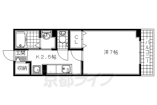 TIFFANY 2ND(1K/2階)の間取り写真