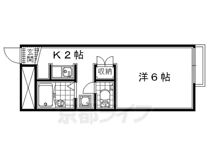 京阪電気鉄道京阪線 樟葉駅 徒歩22分 2階建 築37年(1K/2階)の間取り写真