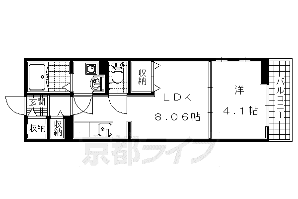 京阪電気鉄道京阪線 石清水八幡宮駅 徒歩38分 2階建 築12年(1LDK/2階)の間取り写真
